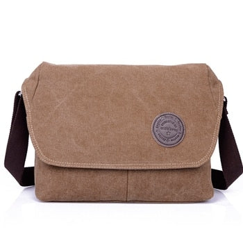 Men&#39;s Travel Crossbody Bag Canvas Men Messenger Bags Vintage Top-Handle Handbags Packets Casual Multifunction Tote Shoulder Bags