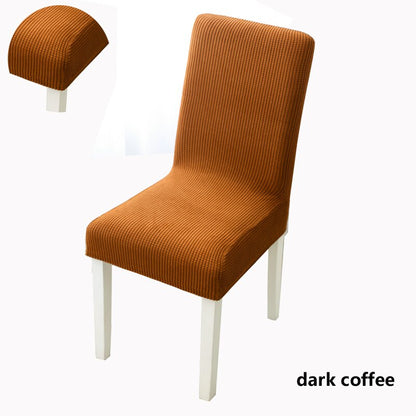 Corduroy Chair Cover Plain Solid Seat Cover Spandex Stretch Elastic Decor Covers Wedding Party