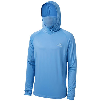 Bassdash UPF 50+ Men’s Long Sleeve Fishing Shirt with Mask UV Neck Gaiter Hoodie