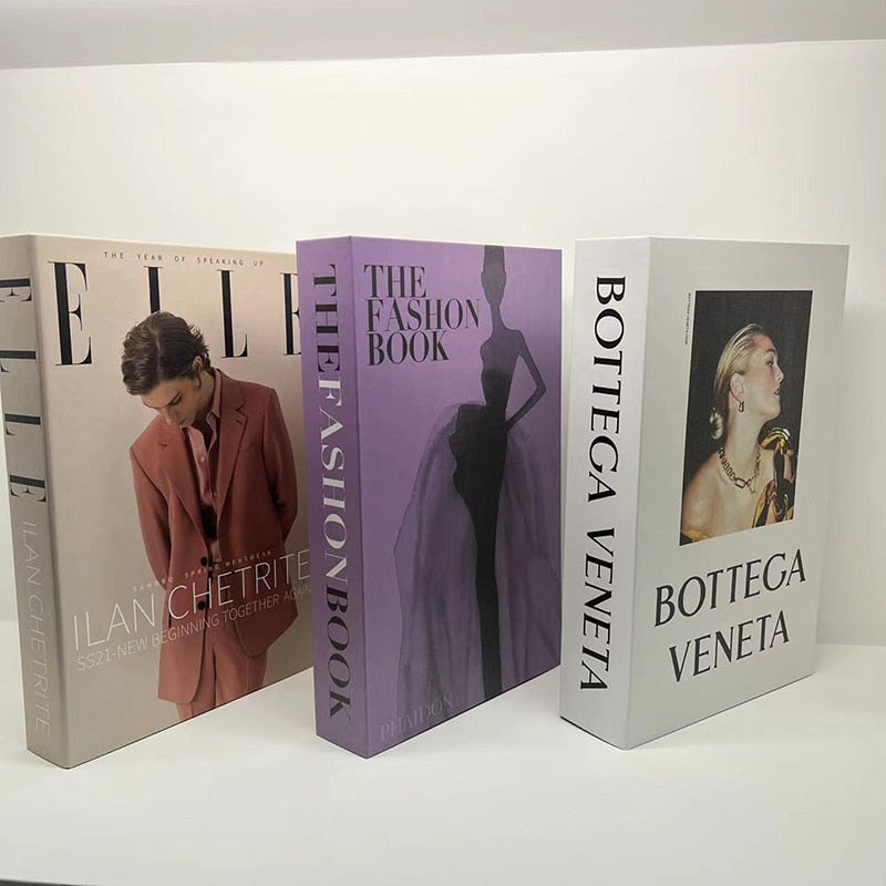 3pcs/Set Fashion Fake Books Decoration Luxury Decorative Book Designer Living Room Decoration Simulation Books Home Decor Gifts