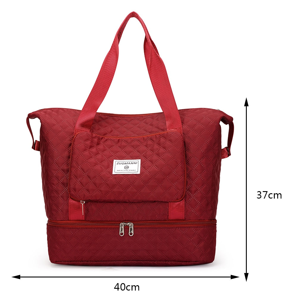 Dry-Wet Separation Yoga Handbags Large Capacity Waterproof Outdoor Gym Sports Travel Crossbody Bags Shoulder Bag for Women