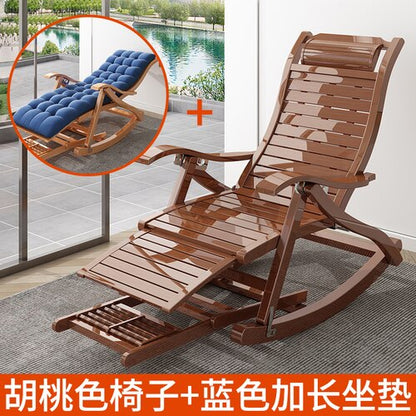 Folding Rocking Chair Reclining Chair Bamboo Reclining Chair Balcony Home Leisure Leisure Sleeping Chair Lazy Sofa Rattan Chair