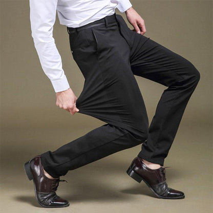 Stretch Suit Pants for Men Classic Business Casual Trousers High Waist Fashion Pant 2023 Spring Summer Collection Mens Clothing