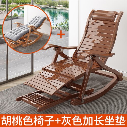 Folding Rocking Chair Reclining Chair Bamboo Reclining Chair Balcony Home Leisure Leisure Sleeping Chair Lazy Sofa Rattan Chair