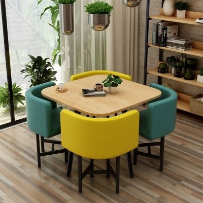 الطعام الجداول Dining Table Set 4 Chairs Tables For Lunch Dining Table Furniture For Home Dining Tables Magazine Table mesa