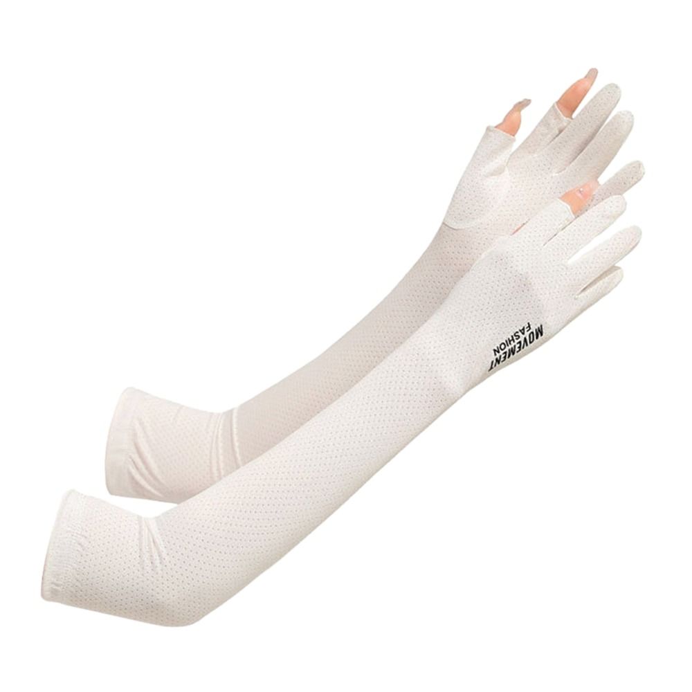 1Pair Cooling Arm Sleeves Cover Women Men Sports Running UV Sun Protection Gloves Outdoor Fishing Cycling Driving Sleeves