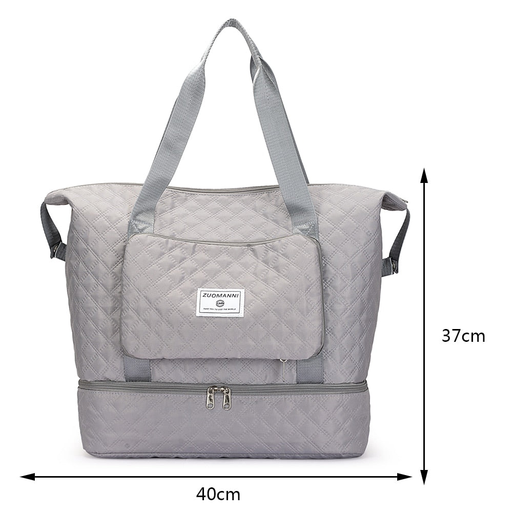 Dry-Wet Separation Yoga Handbags Large Capacity Waterproof Outdoor Gym Sports Travel Crossbody Bags Shoulder Bag for Women