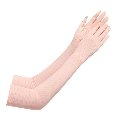 1Pair Cooling Arm Sleeves Cover Women Men Sports Running UV Sun Protection Gloves Outdoor Fishing Cycling Driving Sleeves