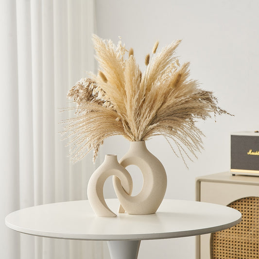 2Pcs modern desk ceramic vase decorative vases for luxury room Flower vase decoration home decor Interior vase Desktop Ornament